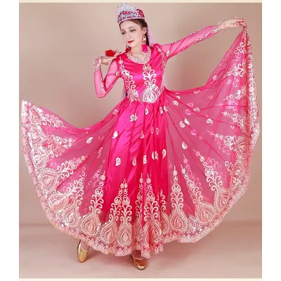 Orientalisches Tanz-Outfit, Tanzkleid, indische Tanz-Performance-Kleidung für Frauen, Indien-Kleid, Image