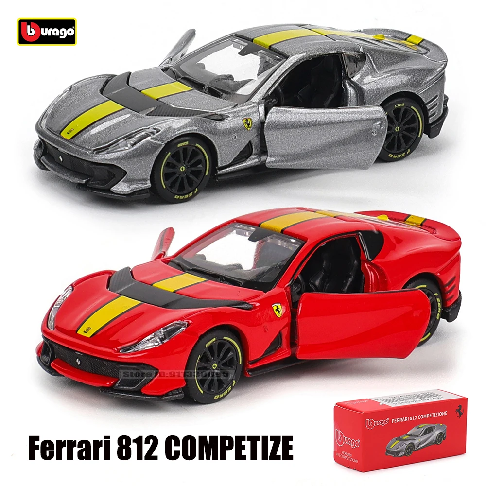 Bburago 1:64 Ferrari SP3 812 Competitor ENZO F40 F12TDF SF90 458 Collection Series Auto Druckgussmodell Kindergeschenkspielzeug Image