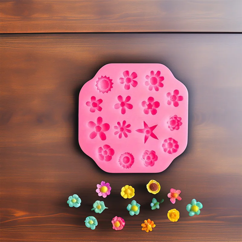 1 Stück, Sonnenblumen Süßigkeiten Eis Aroma therapie Werkzeug Form Backform Dekoration Silikon Ornament Image