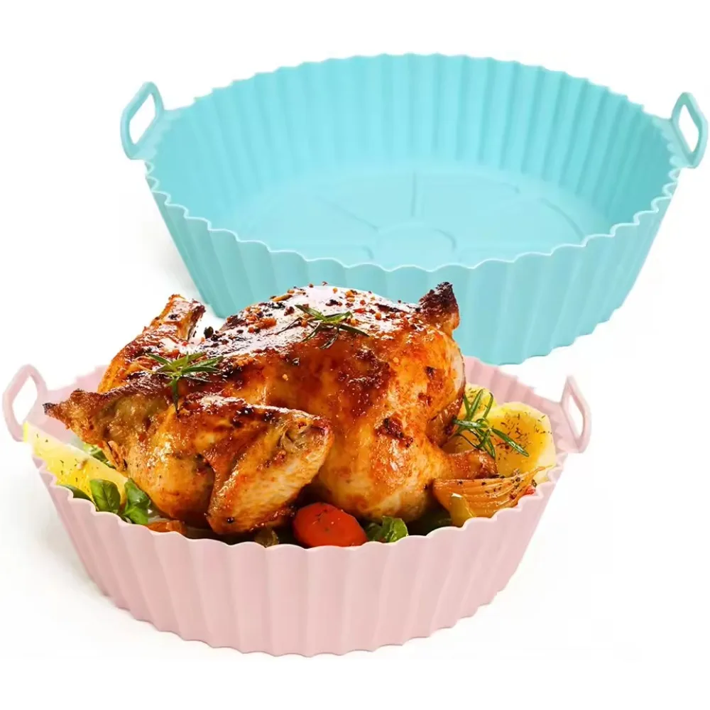 Backen Brot Pan Wiederverwendbare Silikon Air Friteuse Korb Liner Topf Tablett Container Backform Kanister Form Schutz Zubehör Image