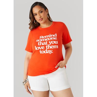 Plus Size Remind Someone Graphic Tee