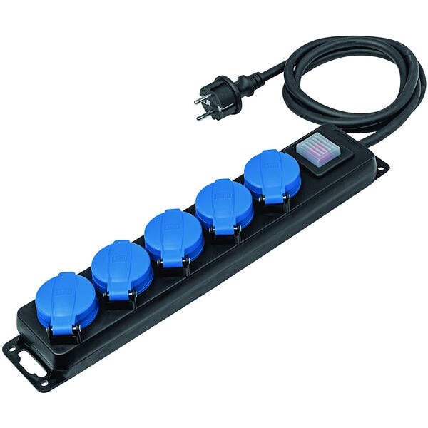 as-Schwabe 5-fach Steckdosenleiste »Baustellen« schwarz, 39.6x5.5x7 cm Image