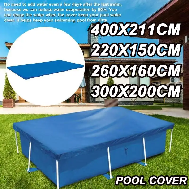 Couverture de piscine gonflable, résistante aux UV, résistante aux intempéries, protection pour piscines, bâches épaisses réutilisables, couvertures de piscine 4x2,11 m