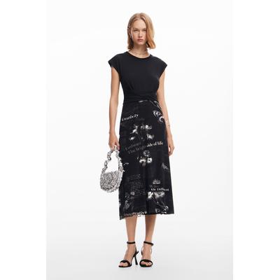 Midi dress with text