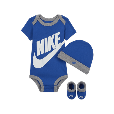 Nike Baby (0–6M) 3-Piece Set - Blue - Cotton