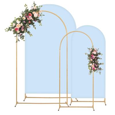 Metal arch backdrop holder and cover set, easy to assemble, suitable for party, wedding and other backdrop holders