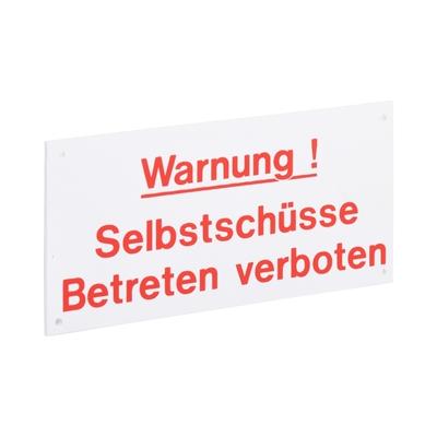 Warnschild "Vorsicht Selbstschüsse" Image