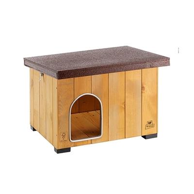 Hundehütte Baita 50, Hundehaus aus Kiefernholz, 56x46,5x41,5cm Image