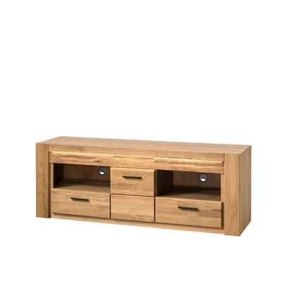 TV-Lowboard Unterschrank 161 cm Volo Eiche teilmassiv geölt Image