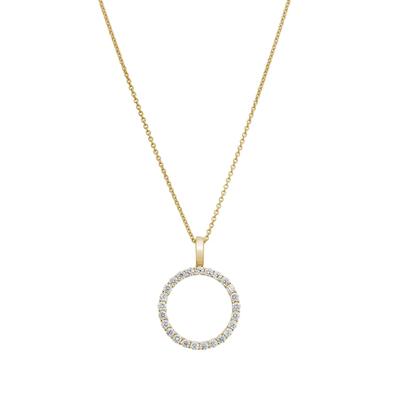 Lyomi Anhänger mit Kette 585/- Gold Diamant weiß 0,68ct. gelb vergoldet Damen Image
