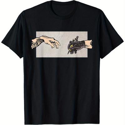 TEMU Tattoo Tattoo Artist Humorous Tattoo T-shirt, 100% Cotton Artist T-shirt, Men's And Women's, 180g, Round Neck, Black, Sizes S-xxxl Image