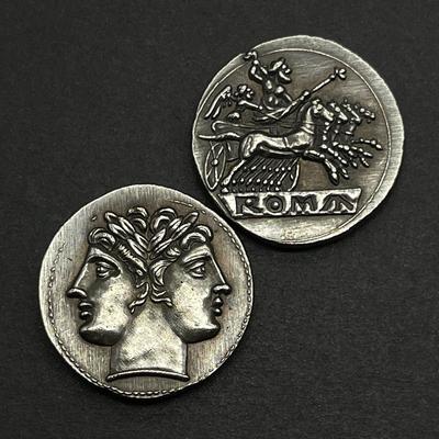 TEMU Ancient Roman Mythology Janus Badge Pendant Ornament Gift Decision Chip Copy Image