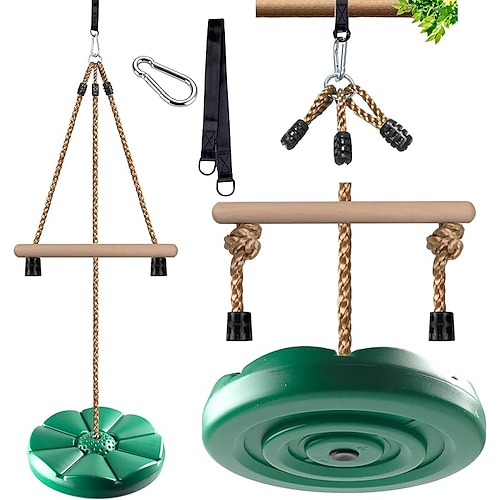 Balançoire à disque pour enfants, accessoires de jeu de balançoire, combinaison de gymnastique réglable de 7 pieds, chaise suspendue pour arbre d