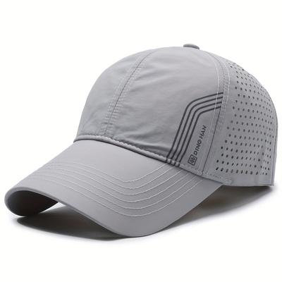 TEMU Quick-dry Mesh Baseball Cap - Lightweight, Breathable Sun Protection Hat For Outdoor Activities, , Polyester Image