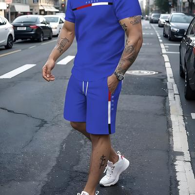 TEMU Men's 3d Short Sleeve Outdoor Sportswear Set Image