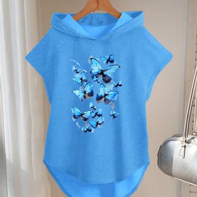TEMU A Stylish Women's Pattern Hooded Batwing Sleeve Vest. Image