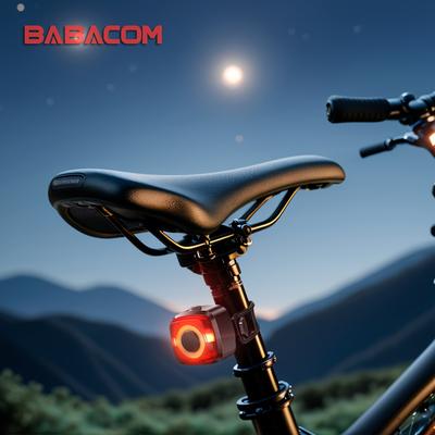 TEMU Babacom Rear Light Bicycle Led With Side Warning Light, Visibility 200 M, Usb-c Rechargeable & Battery , Rear Bicycle Light For Racing Bike, E-bike And Backpack Image