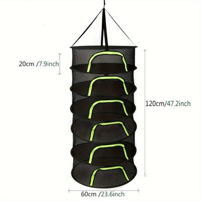 TEMU 1 Pack Drying Rack Foldable Plant Drying Net Garden Clothes Outdoor Drying Net Kitchen Storage Container, Drying Racks Image