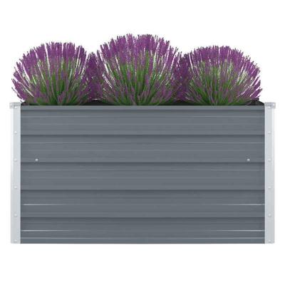 "TEMU [weatherresistant] Large Galvanized Steel Outdoor Planter - 39" X 39" " Gray Raised Bed For Flowers And Vegetables, Holds Soil, For Garden Or Patio, Raised Garden Bed" Image