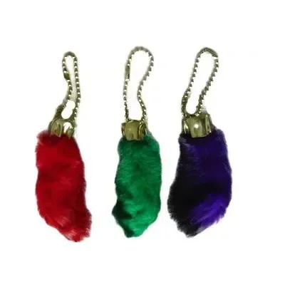 real rabbit feet holy keychain charms good luck for new life children gift key chain lucky rabbit