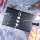 A5 Notebook Photocard Binder with 4 Pockets Sleeves, 6 Ring PU Leather Binder Loose Leaf Personal Organizer Photo Binder Book