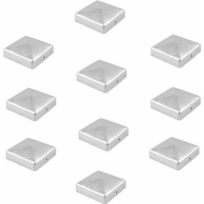10x Pfostenkappe verzinkt 121 mm Pyramide Abdeckkappe für Pfosten 12x12cm Image