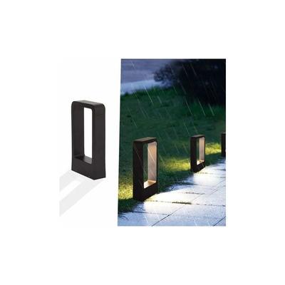 Led Stehleuchte Sockel 7W 3000k IP65 Wasserdicht Schwarz Design Warmweiß Terrassen Außen Image