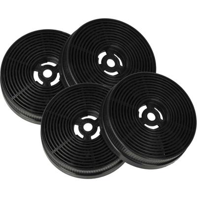 4x Aktivkohlefilter kompatibel mit Respekta ch 33060 wb, ch 21060 wb, ch 33060 sb, ch 21060 sb, ch