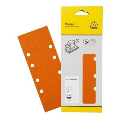 Klingspor - 5 Stk. Schleifstreifen pl 31 b 93 x 230 mm Lochform GL9 Korn 180 Image
