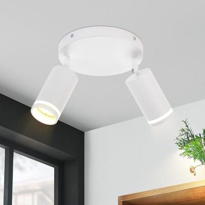 Gbly - led Deckenleuchte Weiß Deckenstrahler: 2 Flammig Deckenlampe GU10 Spots Schwenkbar Image