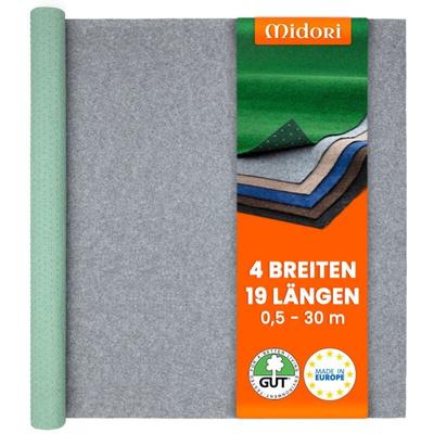Rasenteppich 200 x 800 cm Grau mit Noppen Kunstrasen Teppich Balkon Terrasse Outdoor Image