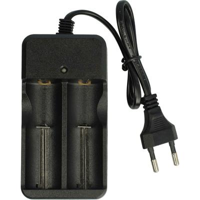2-Fach Akku-Ladegerät kompatibel mit AmpMax Li-Ion-Akkuzellen, Haushaltsbatterien - Vhbw Image