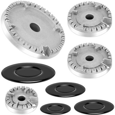 Tlily - Herdhut-Set, Herddeckel, verbessert, Ofen-Gasherd-Brennerkrone, Flammenkappe, Kappe passt Image