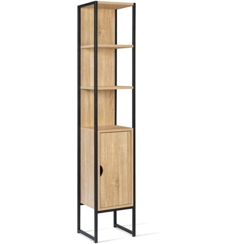 Badezimmer-Säulenschrank DETROIT 1 Tür Industriedesign