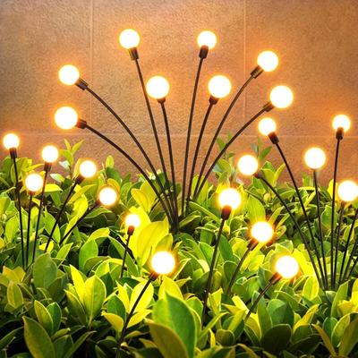 4er-Pack Solar-Gartenleuchten für draußen, 8 LED-Solar-Glühwürmchenlichter für draußen, dekorative Image