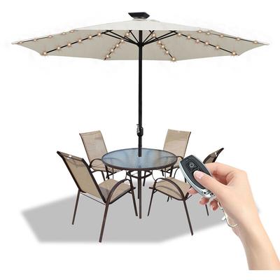 Swanew - Sonnenschirm mit led Knickbarer Gartenschirm Strandschirm um Rundschirm Wasserabweisend Image