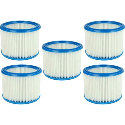 Vhbw - Filterset 5x Faltenfilter kompatibel mit wap Attix 360-21 Clean Room, 360-2M, 550-01 Nass Image