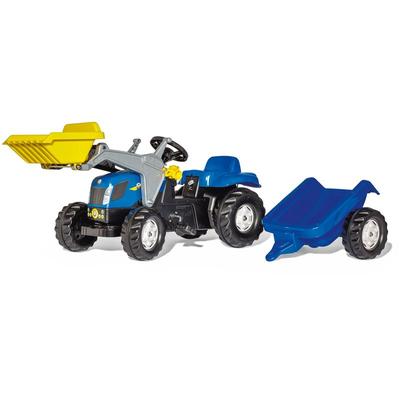 Rolly Toys - Trettraktor New Holland T7040 mit Anhänger + Frontlader, Heckkupplung Image