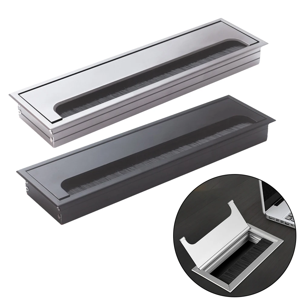 Draht Loch Abdeckung Outlet Port Tisch Computer PC Schreibtisch Platz Kabel Tülle Linie Halter Aluminium Legierung Kabel Organisieren Loch Abdeckung