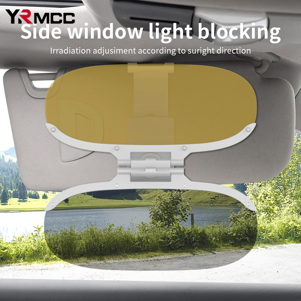 Flip-On Car Sun Visor Polarized Lens UV-Blocking Sunshade Anti-Glare Driving Goggle Night Vision Lens for Summer Car Accessories Image