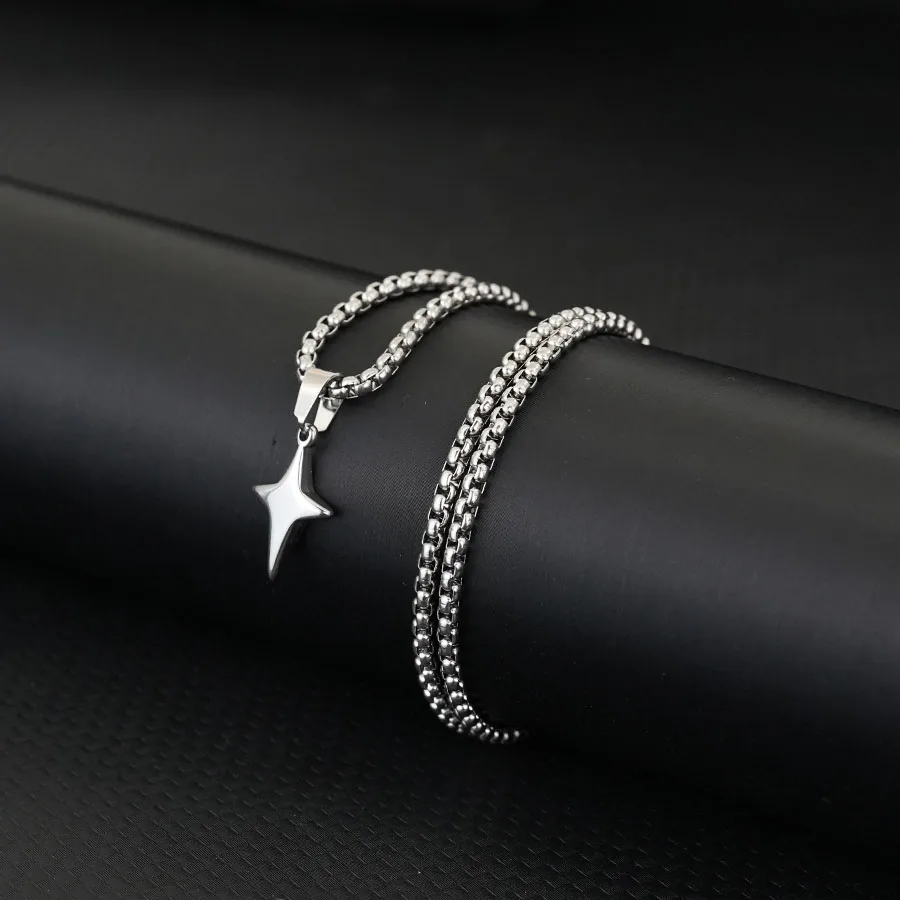 Hiphop Männer Halskette Unfading 24 Zoll Lange Anhänger Kragen Gothic Schädel Anker Hals Zubehör Lokomotive Punk Schmuck Homme Image