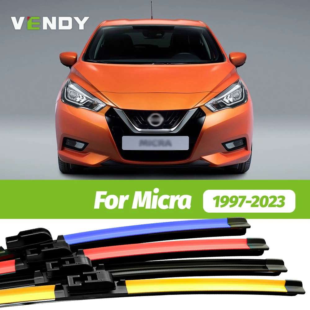 2 stücke Frontscheibe Wischer Klingen Scheibenwischer Für Nissan Micra K11 K12 K113 K14 1997-2023 2015 2016 2017 2018 2019 2020 Image
