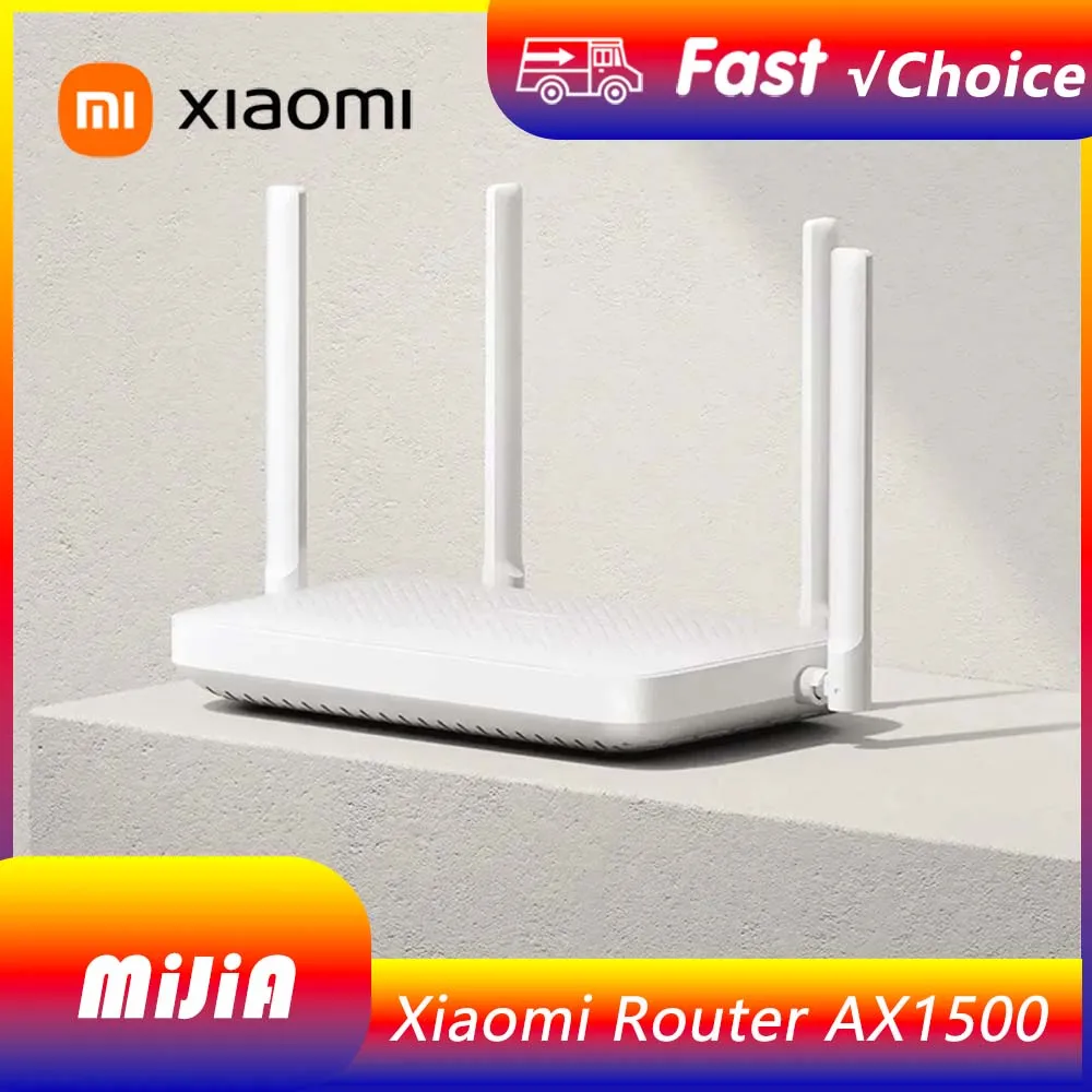 Xiaomi mijia Mi router AX1500 2,4G/5GHz WiFi6 1501Mbps Unterstützung IPTV Mesh Netzwerk Mijia App Wifi Gigabit Verstärker Image