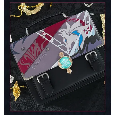 Neue Wriothesley Cosplay-Kostümtasche, Genshin Impact Preppy Bag, großer Platz, geteilte Image
