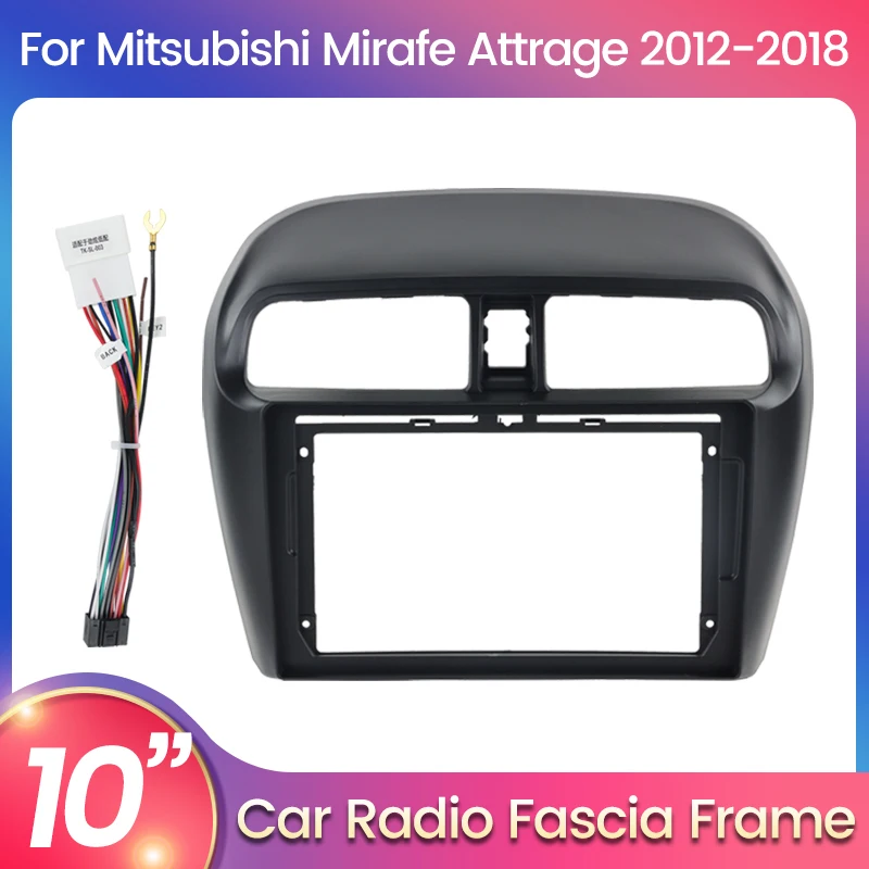 Mekede 10 Zoll Autoradio-Faszien für Mitsubishi mirafe attrage 2011-2016 Armaturen brett Rahmen Installation DVD GPS Navigation Trim Kit