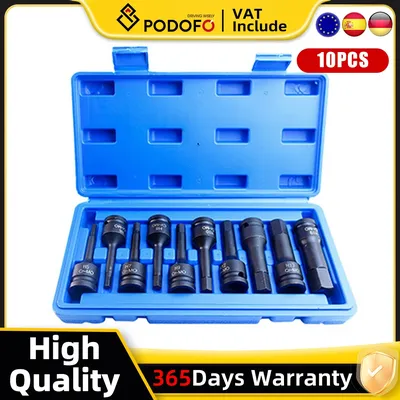 10Pcs 1/2 Inch Drive Impact Torx Star Bit Socket Sets H5-H19 Socket Bits Set Hand Tools For 1/2 Inch Square Head Wrench ﻿