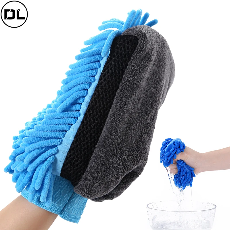 Wasch handschuh ultra feine Faser Chenille Mikro faser Reinigungs handschuh Handschuh weich ohne Kratzer Auto wasch-und Reinigungs werkzeuge Zubehör Image