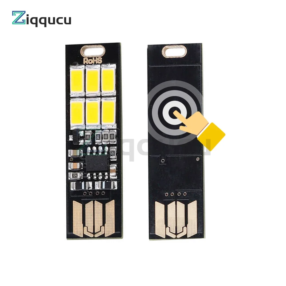 1pc mini usb led nacht lampe dimmbar smd 5730 usb buch licht touch control 6 leds licht für laptop pc buch lese tisch lampe