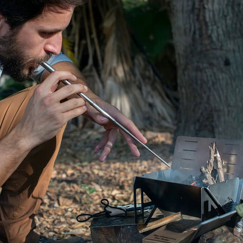Edelstahlgebläse verlängern die Feuersteck-Feuer-Klappgeräte für Kamine, Feuerlöscher, Holzofen, den Innen- und Außenbereich Image