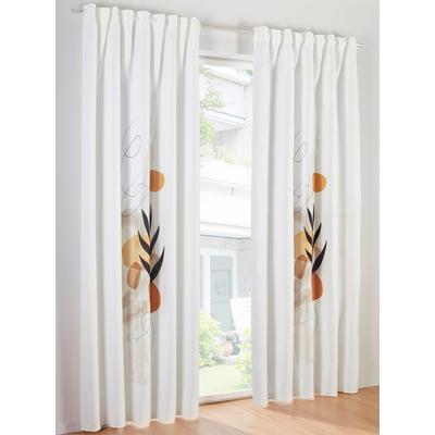 Vorhang HEINE HOME Gr. 2, weiß (sanftes weiß), B:135cm H:175cm, Polyester, Gardinen Image
